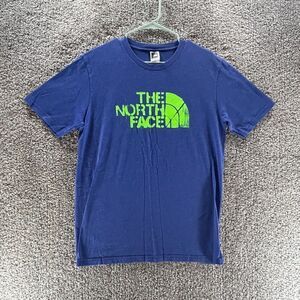 The North Face Shirt Adult Medium Blue Short Sleeve Outdoors Hiking Casual Mens